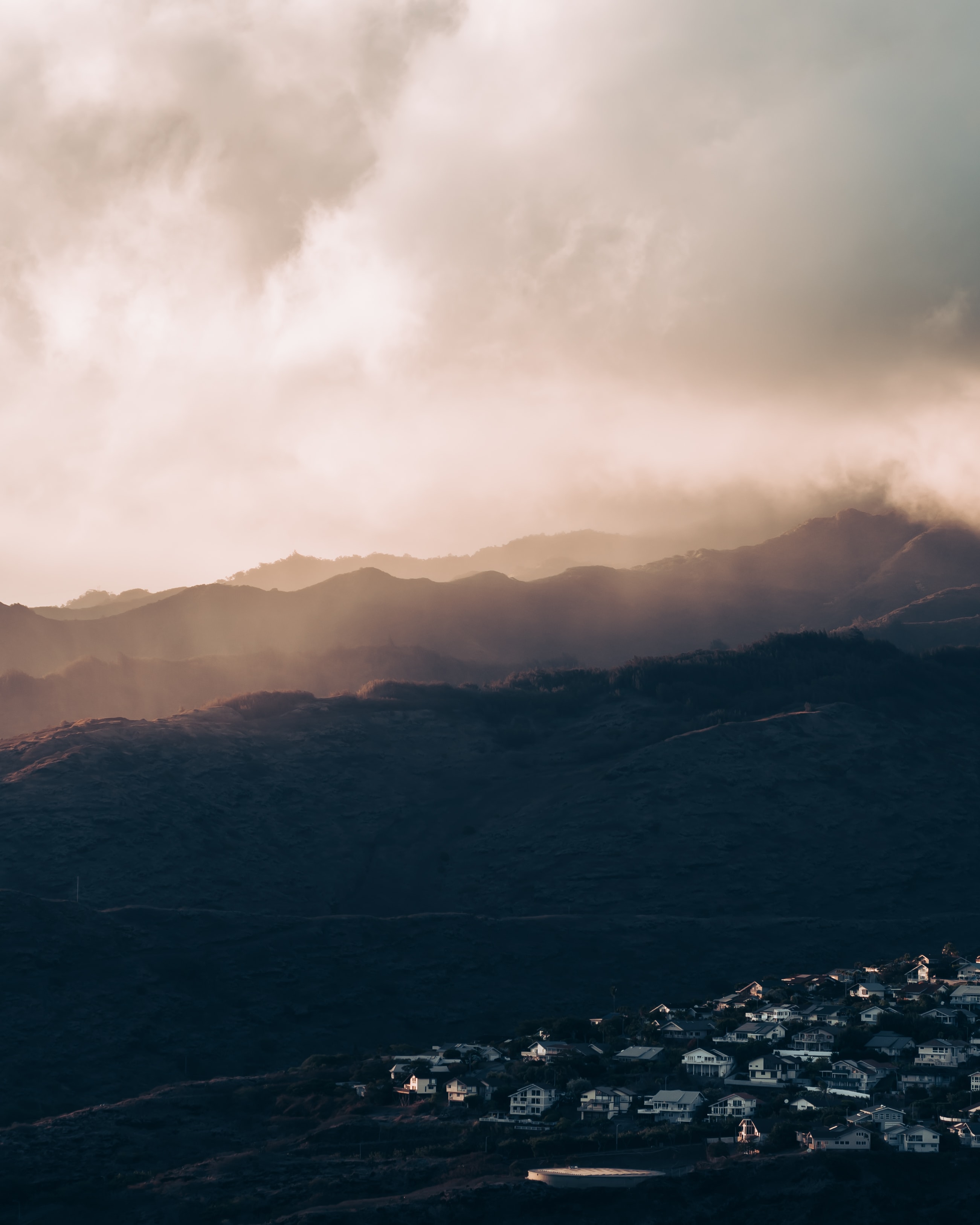 mountainous background